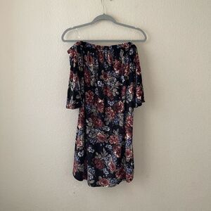 NWT pinkblush velour dark floral‎ maternity dress